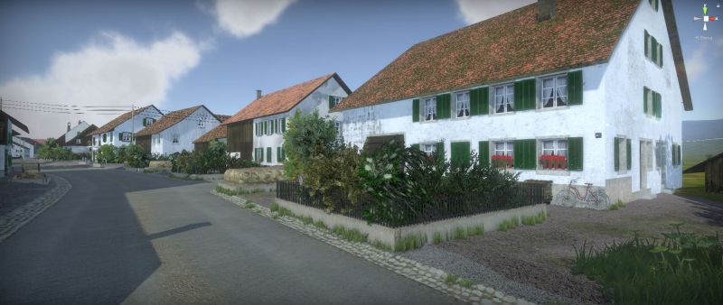 Eingang Embrach, Dorfstrasse. Virtueller Rundgang. Um 1950.